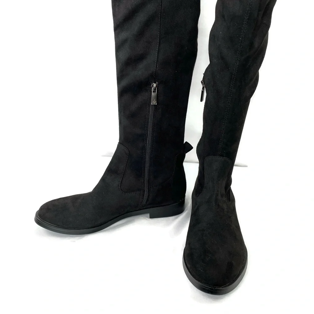 Kenneth Cole Reaction Windy-Y Over The Knee Stretch Boot Black Suede NWOT 7M - Picture 5 of 10